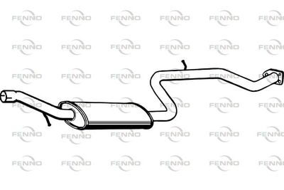  P7786 FENNO Средний глушитель выхлопных газов