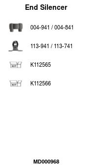  MD000968 FA1 Глушитель выхлопных газов конечный
