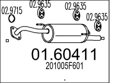  0160411 MTS Глушитель выхлопных газов конечный