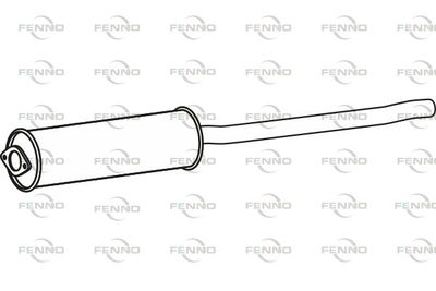  P72166 FENNO Средний глушитель выхлопных газов