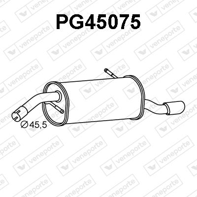  PG45075 VENEPORTE Глушитель выхлопных газов конечный