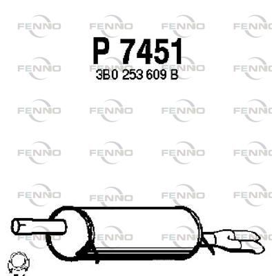  P7451 FENNO Глушитель выхлопных газов конечный