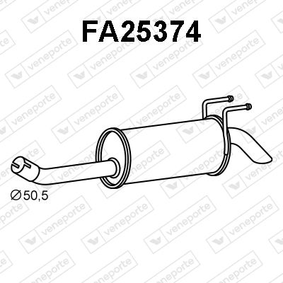  FA25374 VENEPORTE Глушитель выхлопных газов конечный