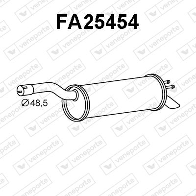  FA25454 VENEPORTE Глушитель выхлопных газов конечный