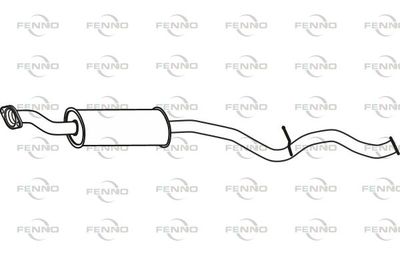  P60020 FENNO Средний глушитель выхлопных газов