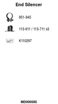  MD000585 FA1 Глушитель выхлопных газов конечный