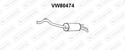  VW80474 VENEPORTE Глушитель выхлопных газов конечный