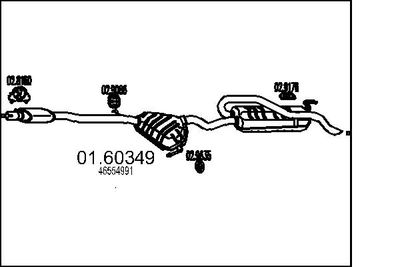  0160349 MTS Глушитель выхлопных газов конечный