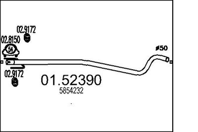  0152390 MTS Средний глушитель выхлопных газов