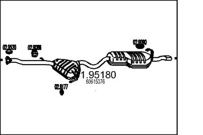  0195180 MTS Глушитель выхлопных газов конечный