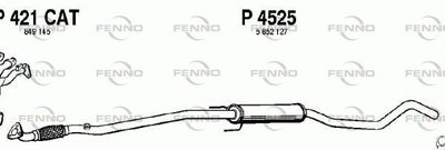  P4525 FENNO Средний глушитель выхлопных газов