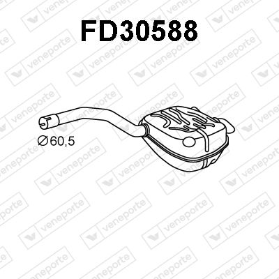  FD30588 VENEPORTE Глушитель выхлопных газов конечный