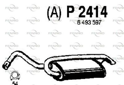  P2414 FENNO Глушитель выхлопных газов конечный