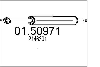  0150971 MTS Средний глушитель выхлопных газов
