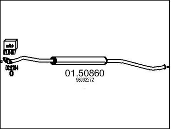  0150860 MTS Средний глушитель выхлопных газов