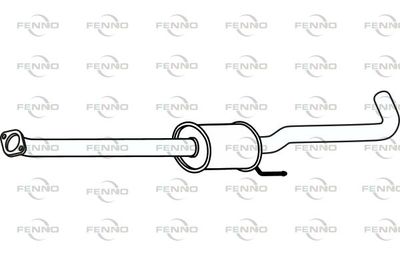  P31080 FENNO Средний глушитель выхлопных газов