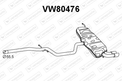  VW80476 VENEPORTE Глушитель выхлопных газов конечный