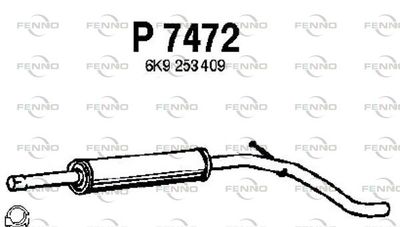  P7472 FENNO Средний глушитель выхлопных газов