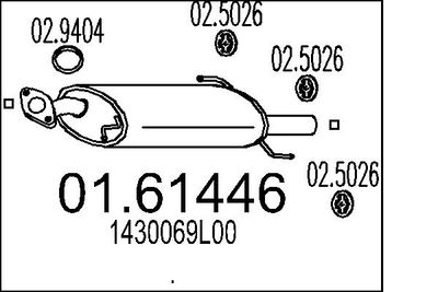  0161446 MTS Глушитель выхлопных газов конечный
