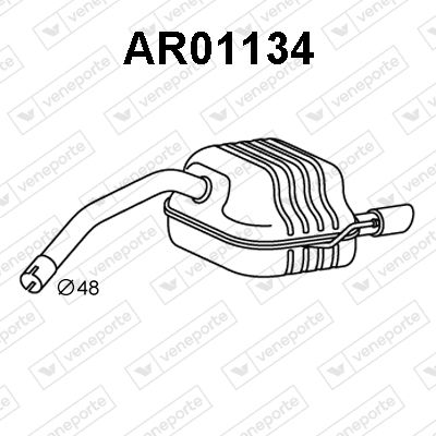  AR01134 VENEPORTE Глушитель выхлопных газов конечный