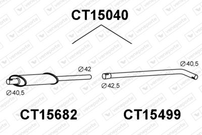  CT15040 VENEPORTE Предглушитель выхлопных газов