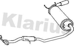  210144 KLARIUS Глушитель выхлопных газов конечный