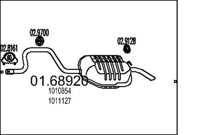  0168920 MTS Глушитель выхлопных газов конечный