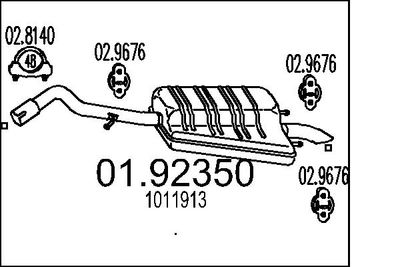  0192350 MTS Глушитель выхлопных газов конечный