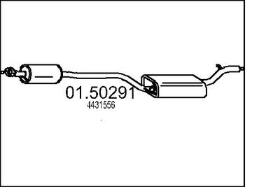  0150291 MTS Средний глушитель выхлопных газов