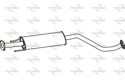  P41007 FENNO Средний глушитель выхлопных газов