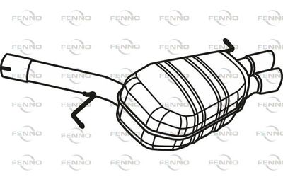 P14003 FENNO Глушитель выхлопных газов конечный