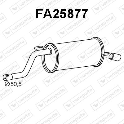  FA25877 VENEPORTE Глушитель выхлопных газов конечный