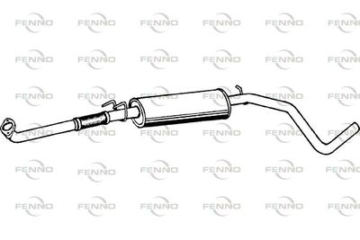  P2231 FENNO Средний глушитель выхлопных газов