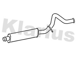  261129 KLARIUS Средний глушитель выхлопных газов