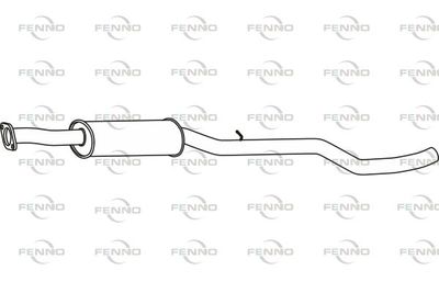  P76093 FENNO Средний глушитель выхлопных газов