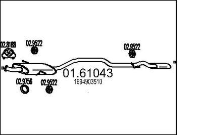  0161043 MTS Глушитель выхлопных газов конечный