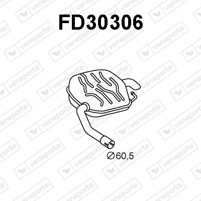  FD30306 VENEPORTE Глушитель выхлопных газов конечный