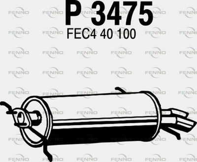  P3475 FENNO Глушитель выхлопных газов конечный