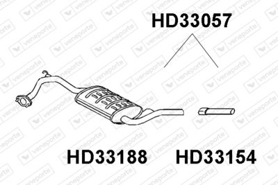  HD33057 VENEPORTE Глушитель выхлопных газов конечный