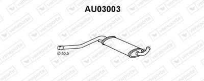  AU03003 VENEPORTE Средний глушитель выхлопных газов