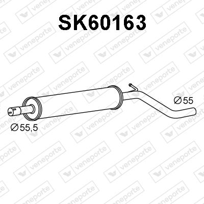  SK60163 VENEPORTE Предглушитель выхлопных газов