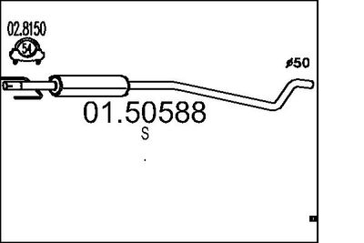  0150588 MTS Средний глушитель выхлопных газов