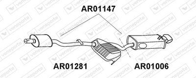  AR01147 VENEPORTE Глушитель выхлопных газов конечный