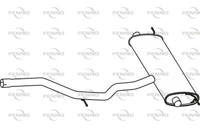  P76113 FENNO Глушитель выхлопных газов конечный