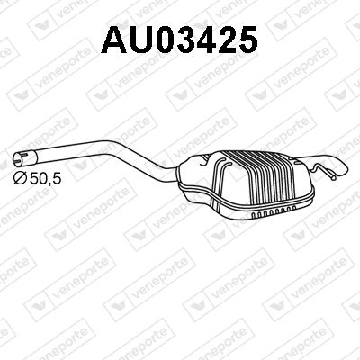  AU03425 VENEPORTE Глушитель выхлопных газов конечный