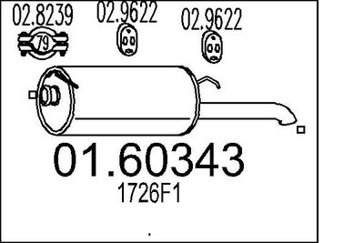 0160343 MTS Глушитель выхлопных газов конечный