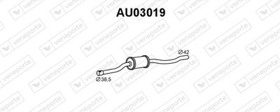  AU03019 VENEPORTE Предглушитель выхлопных газов