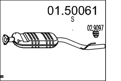  0150061 MTS Средний глушитель выхлопных газов