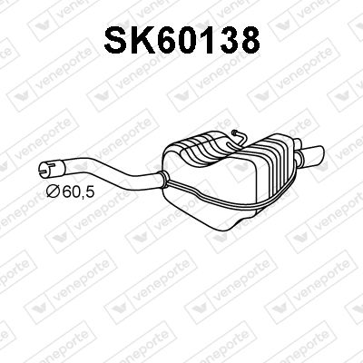  SK60138 VENEPORTE Глушитель выхлопных газов конечный