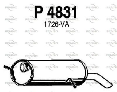  P4831 FENNO Глушитель выхлопных газов конечный